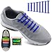 No Tie Shoelaces for Men and Women - Best in Sports Fan Shoelaces – Waterproof Silicon Flat Elastic Athletic Running Shoe Laces with Blue for Sneaker Boots Board Shoes and Casual Shoes (Blue)