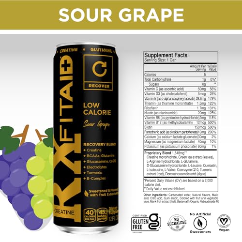 FITAID POST-WORKOUT RECOVERY DRINK VARIETY SAMPLER PACK, NO ARTIFICIAL FLAVORS OR SWEETENERS, 100% CLEAN, VEGAN, GLUTEN-FREE, KETO-FRIENDLY, PALEO FRIENDLY, 4 FLAVORS (PACK OF 12)