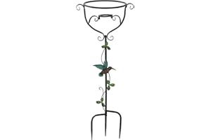 TICKCACY 30.5" Gazing Ball Stand, Trident Base Gazing Globe Stand for 10 Inches Gazing Globes, Metal Gazing Ball Display Holder for Outdoor Garden Lawn Yard