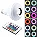 12w Bluetooth Speaker LED Light Bulb RGBW Changing Lamp with 24 Keys Remote Control