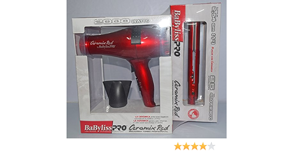 Babyliss Pro Combo Secadora y Plancha Alaciadora Ceramix Red :  Amazon.com.mx: Belleza