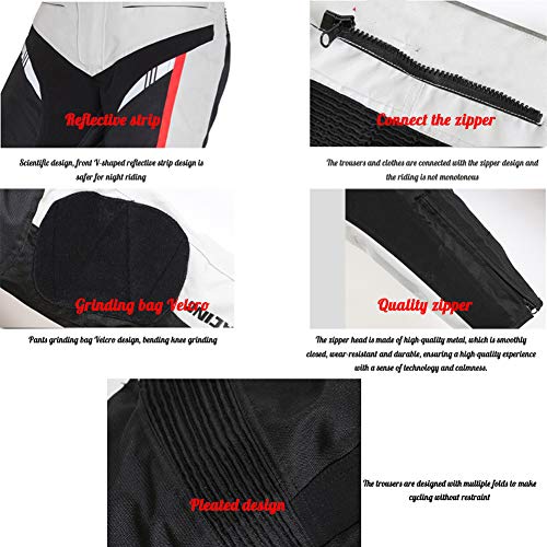 NCBH Motorfiets Waterdicht Pak Motorfiets Armor Pak Motorbike Racing Pak Bike Rider Pak Alle Weer Dragen Pak Ideaal voor… - Afbeelding 7