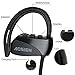 Aoslen Bluetooth Headphones, Wireless Earbuds w/ Mic IPX7 Sports Waterproof Stereo Sweatproof Earphones for Gym Running Hiking Workout 15 Hour Battery Noise Cancelling Headsets