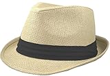 JKO Men's Straw Fedora 62cm 2xl Natural