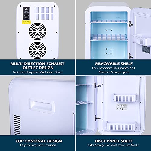 Euhomy Mini fridge for bedroom, 20L Portable fridge & Electric Cooler