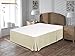 Utopia Bedding Cotton Sateen Bed-Skirt (King, Beige) - 100% Finest Quality Long Staple Fiber - Durable, Comfortable and Abrasion Resistant, Quadruple Pleated, Cotton Blended Platform