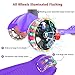 Allek Kick Scooter B02, Lean 'N Glide Scooter with Extra Wide PU Light-Up Wheels and 4 Adjustable Heights for Children from 3-12yrs (Purple)