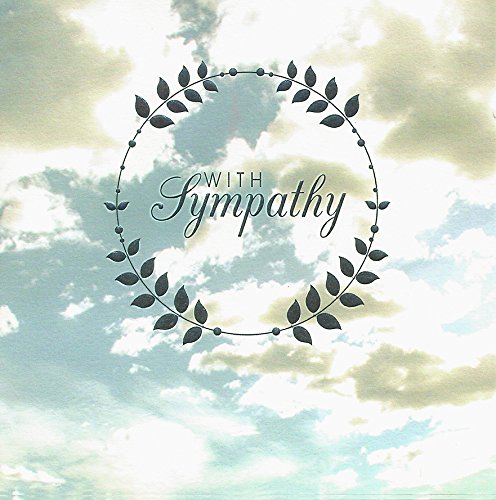 Claire Giles Greeting Cards, Sympathy Card, Sorry and Thinking of You Greeting Card, Sky & Clouds Design, Embossed and Foiled Text