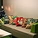 Unomor Christmas Throw Pillow Covers 18 x 18 Inches Couches Pillow Case Zippered Square Pillow Case Christmas Party Supply