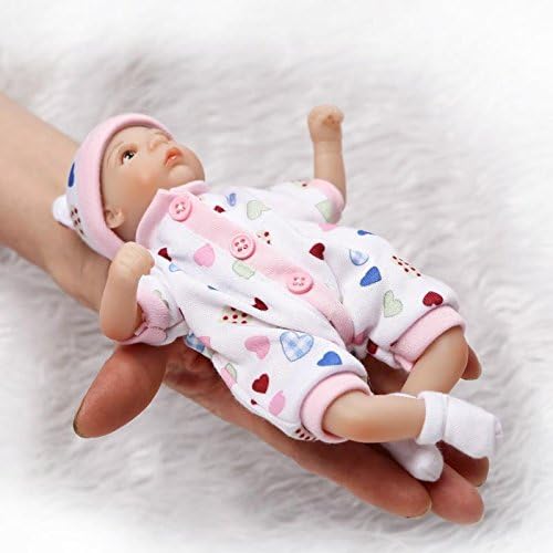 LILITH Lovely Tiny 8 Inch 20cm Lifelike Reborn Baby Doll Hard Silicone Vinyl Girls Twins Little Babies Palm Size (Eyes Open)
