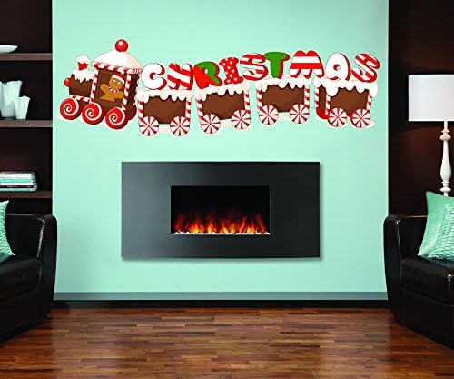Christmas Train Candy Gingerbread Full Color Wall Decal, Christmas Train Candy Gingerbread Full Color Wall Sticker, K-589 FRST(40"x80")