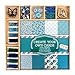 Craft Sensations Card Making Pack, Blues and Greens, 50 Items, Sheets, Twine, Stamp, Wooden Shapes, Buttons, Rhinestones and More