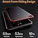 DTTO for iPhone 8 Case, iPhone 7 Case, [Lightening Series] Clear Style Slim Fit Soft Gel TPU Bumper Anti-Scratch Cover Electronic Engraving Apple iPhone 4.7 Inch Case for iPhone 7/8, Bright Red