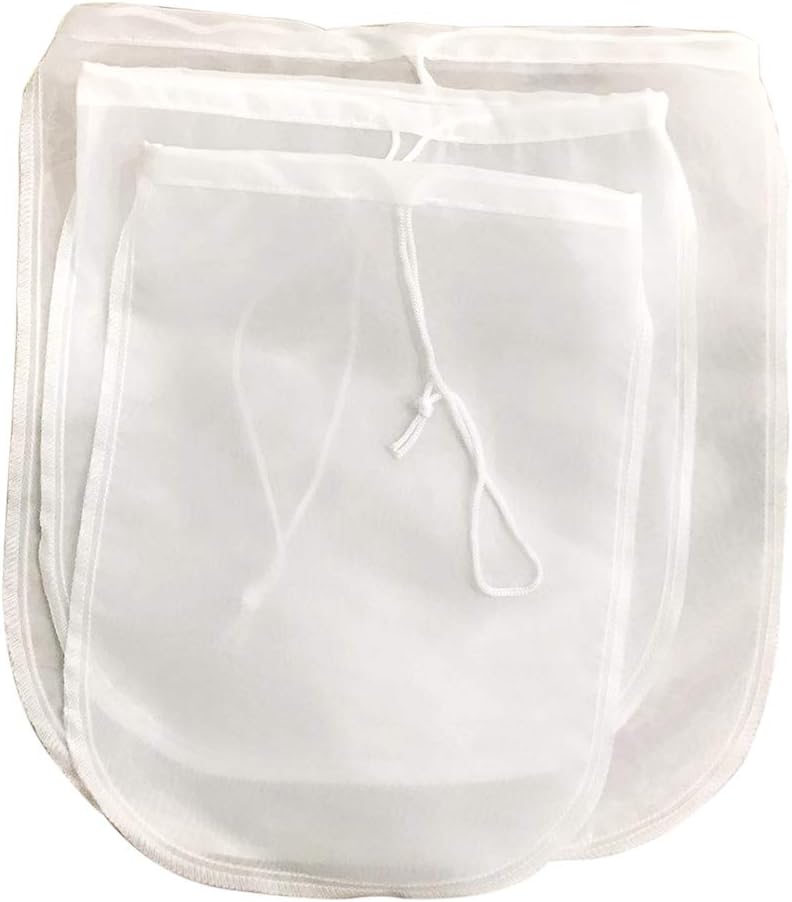 1/2Pcs Nut Milk Bag, Professional Filter for Almond, Coconut, Greek Yogurt, Soy Milk, Fruit & Veg Cheesecloth Replacement Reusable Strainer, Strong Nylon Mesh 1pcs