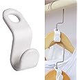 otylzto 50PCS(or100) Hanger Hooks for Plastic Clips Clothes Space Saving Hangers for Clothes Closet Hangers Space Saver