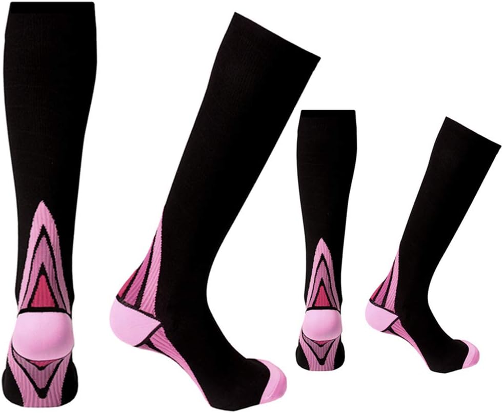 （2 pairs）Compression Socks / Stockings for Men & Women Better Blood Circulation, Prevent Clots,Boost Stamina,Circulation, Reduced Fatigue