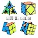 Aitey Speed Cube Set, Magic Cube Bundle 2x2x2 3x3x3 Pyramid Skew Speed Cube Smooth Sticker Cubes Collection Puzzle Toy for Kids and Adults - 4 Pack