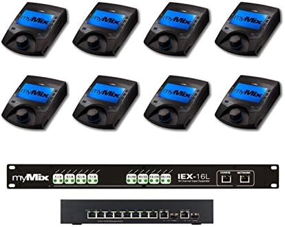 myMix MixPack 8 | 8 myMix 1 IEX16L-A Digital Analog Expander and 1 Power8 Switcher