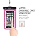 Universal Waterproof Case, FITFORT Cellphone Dry Bag Pouch for iPhone X 8 7 6S Plus Galaxy S8 S7 Edge Note 5 4 HTC LG Sony Nokia Motorola Up to 5.5 Inches , Black+Rose Red