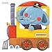 DECOWALL DA-1406A Animal Trains Kids Wall Stickers Wall Decals Peel and Stick Removable Wall Stickers for Kids Nursery Bedroom Living Room décor