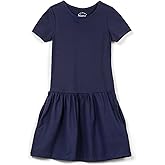 Mightly Girls’ Short Sleeve Tiered Dress with Pockets - Summer Cotton Sundress for School, Dance & Birthday Parties