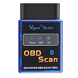 Amtake Bluetooth OBD2 Diagnostic Scan Tool,Car Scanner Check Car Engine Code Reader for Android Devices