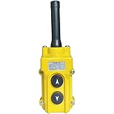 Hoist Crane Push Button Switch, Rainproof COB-61 Crane Pendant Control Station UP Down Hoist Push Button Switch