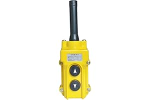 YARRKC Hoist Crane Push Button Switch, Rainproof COB-61 Crane Pendant Control Station UP Down Hoist Push Button Switch