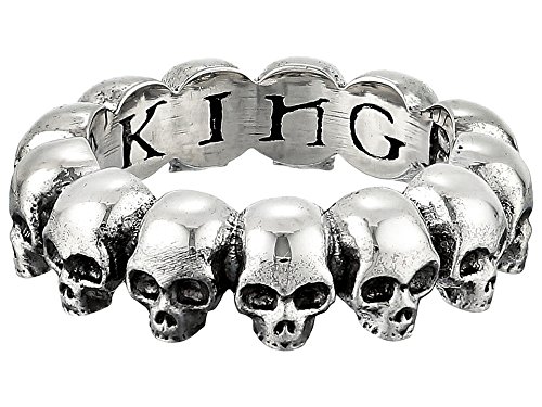 King baby studio unisex skull infinity ring silver ring