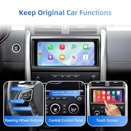 LEXXSON Wireless CarPlay & Android Auto Decoder Retrofit Kit for Land Rover Jaguar for Range Rover Evoque Discovery 5 XE XF XJL F-Type 2016-2019 with Harman with 10.25" Display, Bluetooth