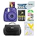 Fujifilm Instax Mini 8 Instant Film Camera (Grape) with Fujifilm Instax Mini Instant Film Twin Pack (20 Sheets) + Compact Bag Case + Batteries & Battery Charger