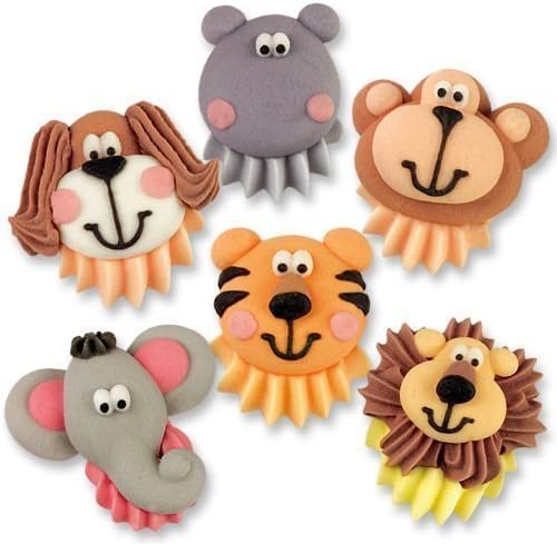 Sugar Animal Faces for Cupcake/Cake Decoration