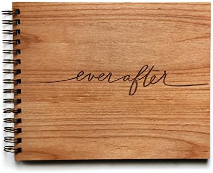 Sustainable Wood "EVER AFTER" 50-Page Wedding Guest Book