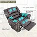 Harper&Bright Designs Smoky Brown Wilshire Series Heavy-Duty Power Lift Recliner Chair, Built-in Remote and 2 Castors,