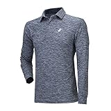 Jolt Gear, Men's Dry Fit Long Sleeve Polo Golf Shirt, Moisture Wicking