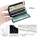 SHIILFID Anti Rfid Blocking Credit Card Holder Stainless Steel Metal Wallet Protector Case Thin Slim for Men/Women Silver