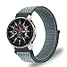 Band for Galaxy Watch 46mm / Gear S3 Frontier Classic, Fintie 22mm Lightweight Breathable Nylon Replacement Sport Loop Strap Bands, Storm Gray [Large]