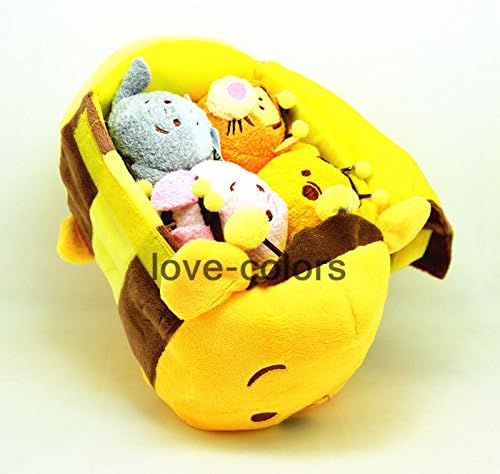 Large HONEYBEE Winnie the Pooh bag + 4 Tsum Tsum plush Toys Piglet Tigger Eeyore
