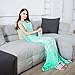 LANGRIA Soft Flannel Mermaid Tail Blanket for Adults Full-Body, All Season Snuggle Sleeping Warm Fishtail Throw Blanket for Bed Sofa Couch (67