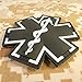 Glow Dark ACU Black EMS EMT Medic Paramedic Star of Life Morale Tactical PVC Touch Fastener Patch