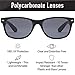 GAMMA RAY UV400 Classic Sunglasses Large - Grey Lens on Black Frame
