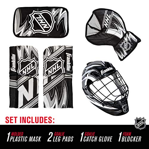 Franklin Sports 12436 NHL Mini Hockey Goalie Equipment with Mask Set