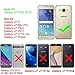 LeYi Compatible with Galaxy J7 Case (2015) with Glass Screen Protector for Women Girls, Luxury Glitter [PC Silicone Leather] Heavy Duty Phone Case for Samsung Galaxy J7 Neo J700 2015 TP Rose Gold