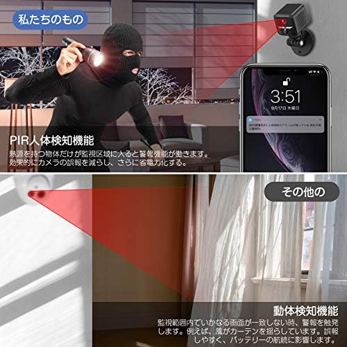 Amazon Co Jp 小型カメラ 隠しカメラ Wifi 1080p高画質 Karsspor 新世代のhuaweiチップ搭載 遠隔設定 Pir人体検知機能 超精確警報通知 2400mah内蔵 最大待機時間30日 超低消費電力 長時間録画 広角140度 アップグレード赤外線暗視 屋外 室内用 Ios Android対応 最大18