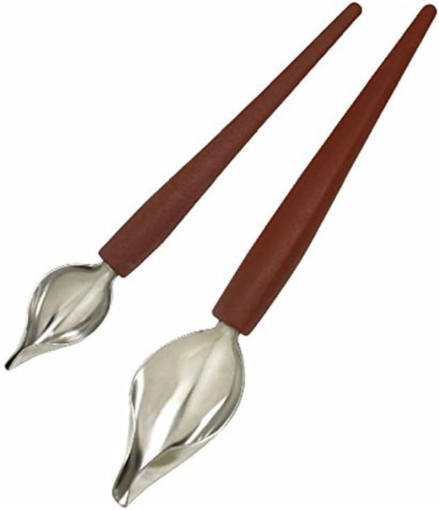 Daudignac - Cuillère plume Décospoon Silicone marron X2