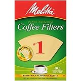 Melitta #1 Cone Coffee Filters, Natural Brown, 40 Count (Pack of 12)