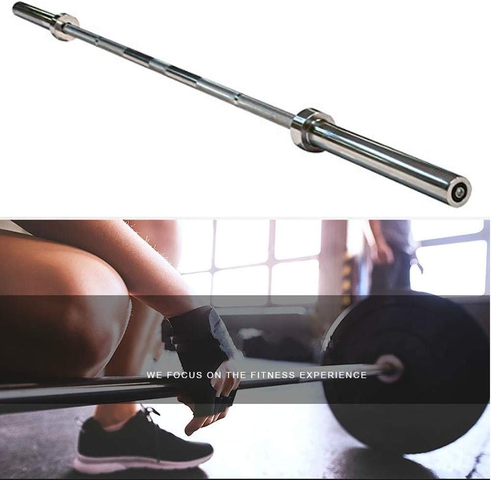 Yaheetech Olympic 7 feet Weight Bar with Two Collars Solid Iron Weighted Workout Bar Barbell Weight Straight Bar for Home Gym Exercises : Sports & Outdoors