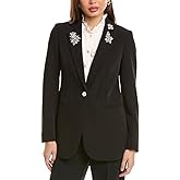 Anne Klein Womens Anne Stretch One Bttn Notch Collar Jacke