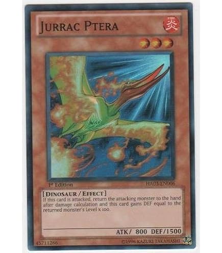 Amazon.com: Yu-Gi-Oh! - Jurrac Stauriko (HA03-EN041) - Hidden Arsenal 3-1st  Edition