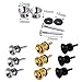 Pakala66 Metal Strap Lock Buttons End Pins with Mounting Screws for Electric Acoustic Guitar, Bass, Ukulele Pack of 10-Black
